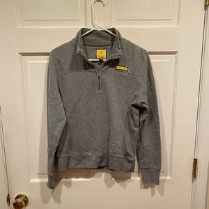 PRINCE & FOX Gray 1/4 Zip sweat shirt medium